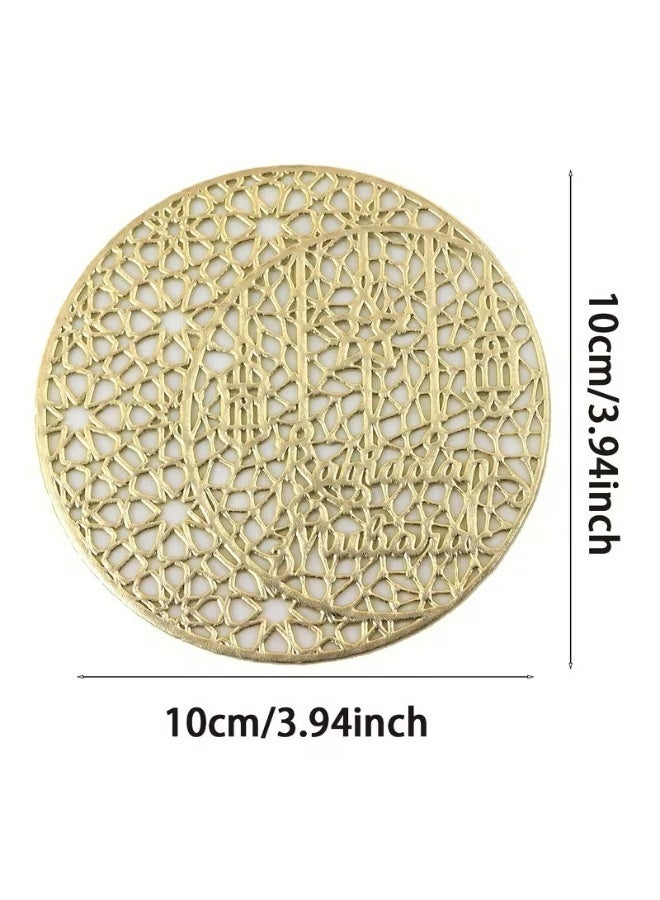 Kandid Ramadan Golden Foil Moon & Star Hollow Coasters (6pcs) - Image 4